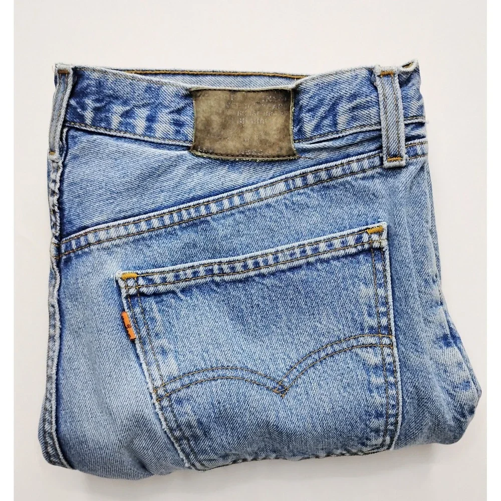 Levi's 630 Vintage Jeans Straight Fits 36x28 Tag:38x36 Orange Tab Comfort Fit 93